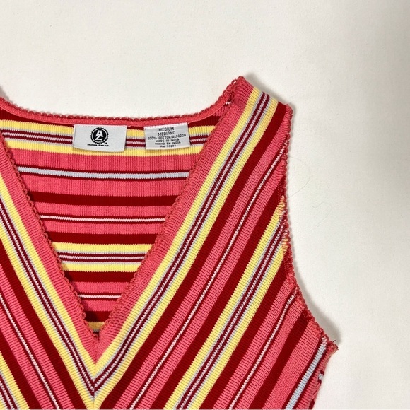 Vintage Striped Sleeveless Knit Sweater - Picture 3 of 7